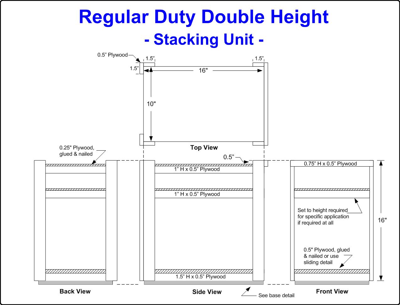 Diagram of a Double Height Crate