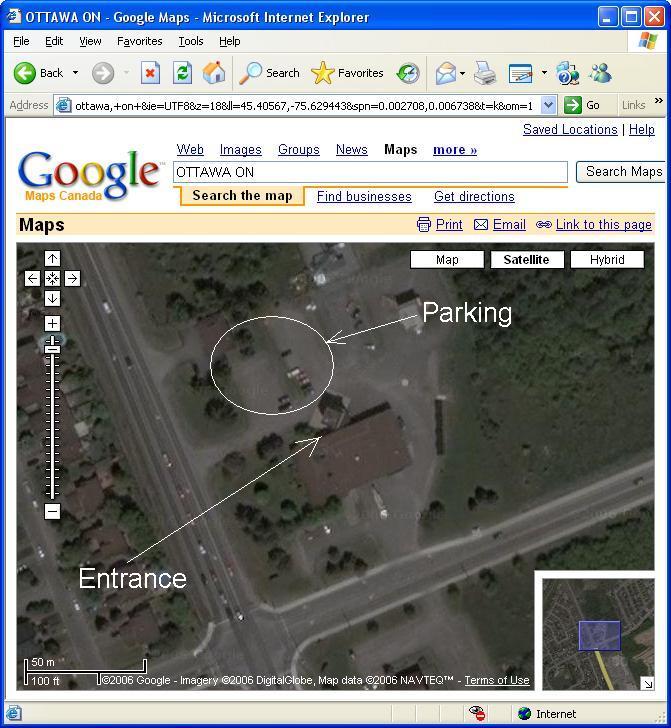 Satellite View of Ottawa fire Service Dispatch Centre